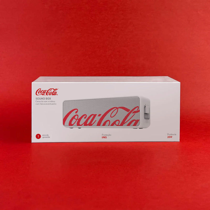 Caixa de Som Speaker Box Branco Coke