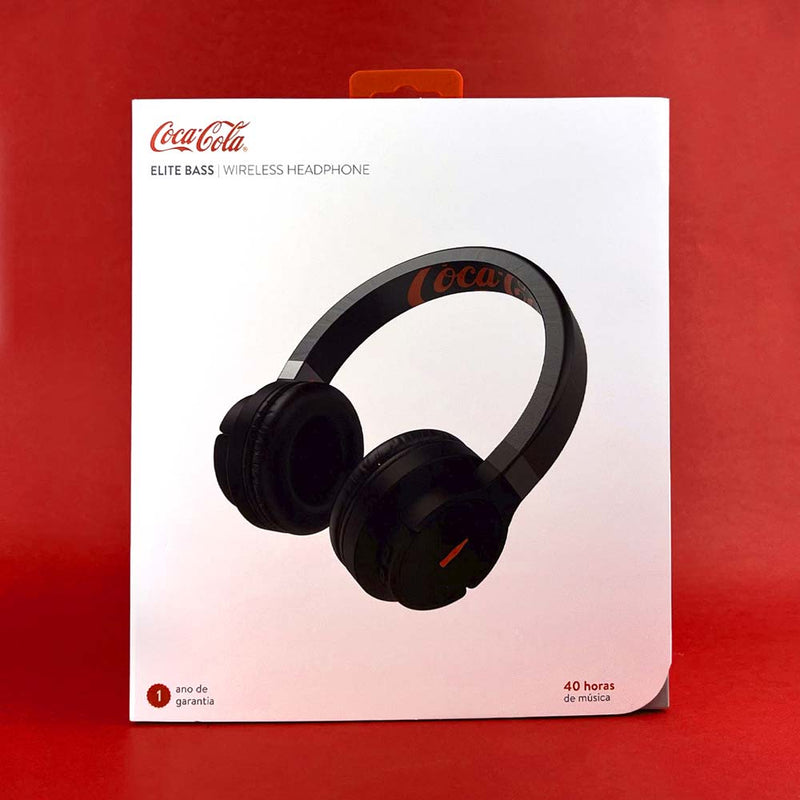 Head Phone  Sem Fio Elite Bass Preto Coke