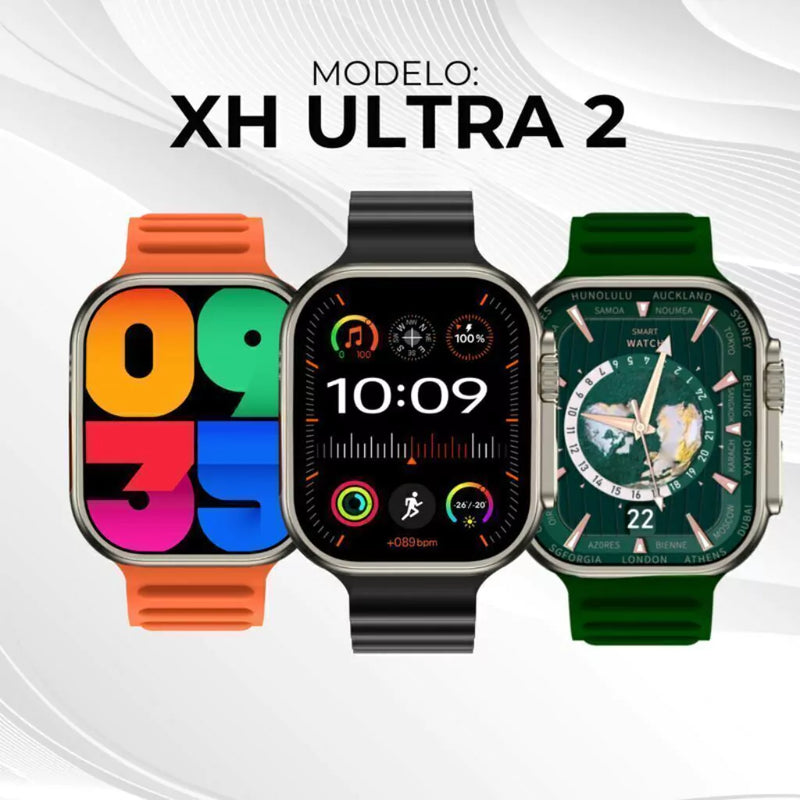 Smartwatch Xh Ultra 2 Xwear Preto e Dourado 49 mm